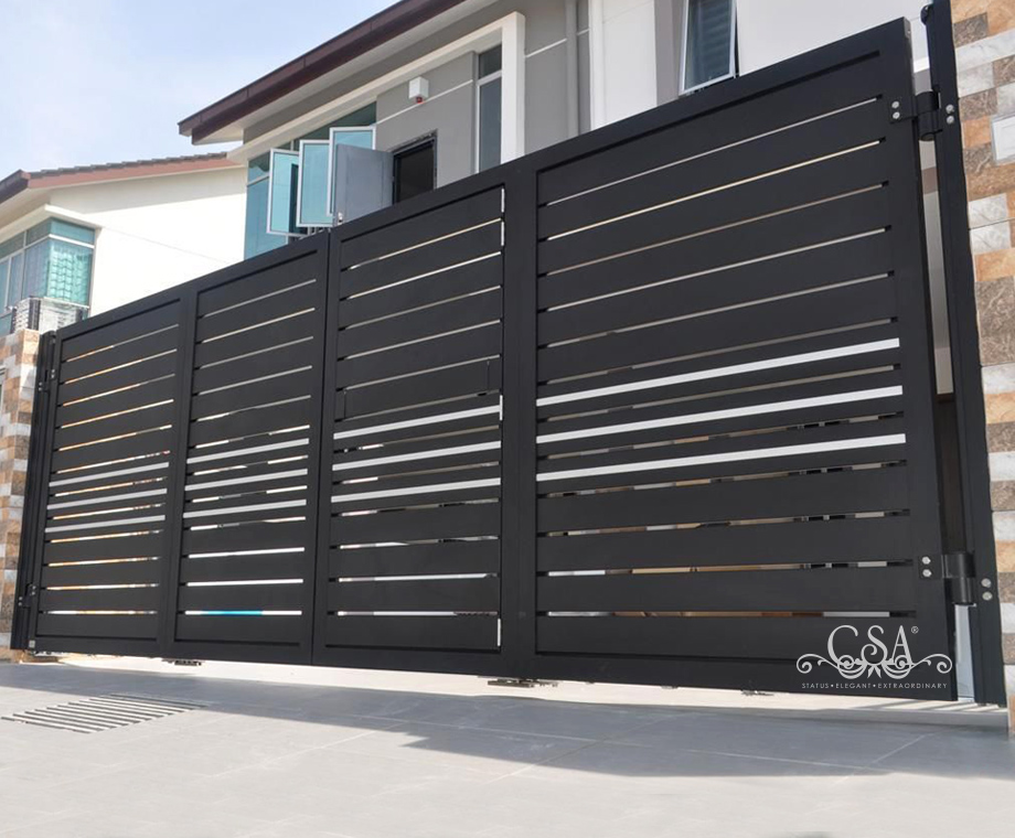 Gate Design | CSA Aluminium Trackless Folding Gate Malaysia